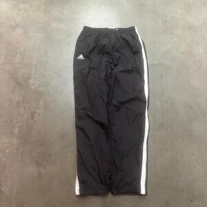 Vintage adidas black and white striped track‎ pants baggy skater